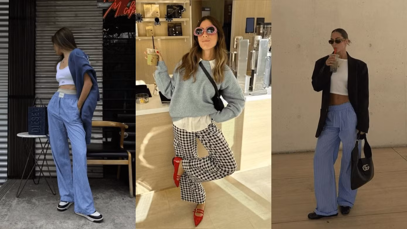 Quần pijama và giày thể thao hoặc giày búp bê sẽ giúp các tín đồ thoải mái hết cỡ trong những hoạt động thường ngày.