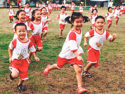 Trường mầm non Đông Phương của tập đoàn Phong Thái, chỗ vui chơi lý tưởng cho con em công nhân	Ảnh : Nguyễn Nam