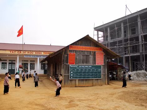 Một trường học ở huyện Trạm Tấu, tỉnh Yên Bái đang được xây mới. Ảnh minh hoa: Trung Kiên