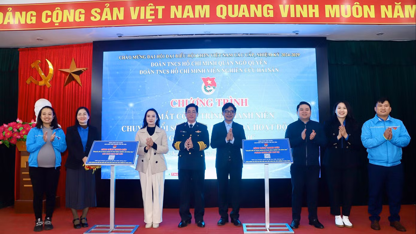 Lễ ra mắt công trình thanh niên “Chuyển đổi số trong quảng bá hoạt động nghiên cứu khoa học” tại nhà bảo tàng sinh vật biển và phòng trưng bày ngư cụ Viện nghiên cứu Hải sản. Lễ ra mắt công trình thanh niên “Chuyển đổi số trong quảng bá hoạt động nghiên cứu khoa học” tại nhà bảo tàng sinh vật biển và phòng trưng bày ngư cụ Viện nghiên cứu Hải sản.