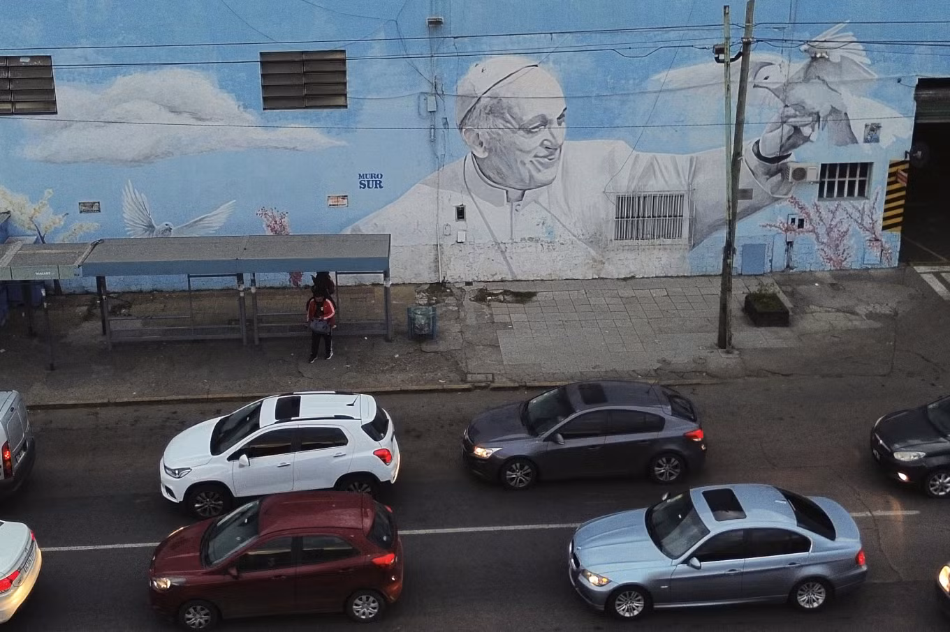 Một bức tranh tường về cố Giáo hoàng Francis ở Buenos Aires, Argentina. Ảnh: AP. Một bức tranh tường về cố Giáo hoàng Francis ở Buenos Aires, Argentina. Ảnh: AP.
