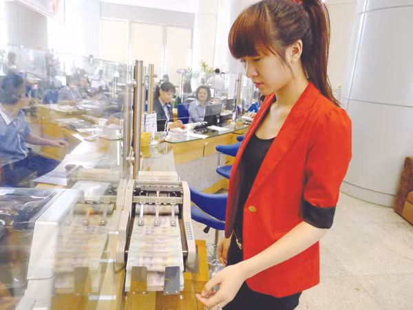 Ngân hàng là một trong những ngành dự báo có mức thưởng cao nhất. Ảnh: Xuân Phú