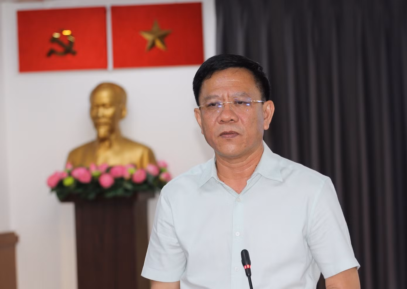 Ông Nguyễn Ngọc Hồi, Phó giám đốc Sở Thông tin và Truyền thông TPHCM thông tin tại buổi họp báo.