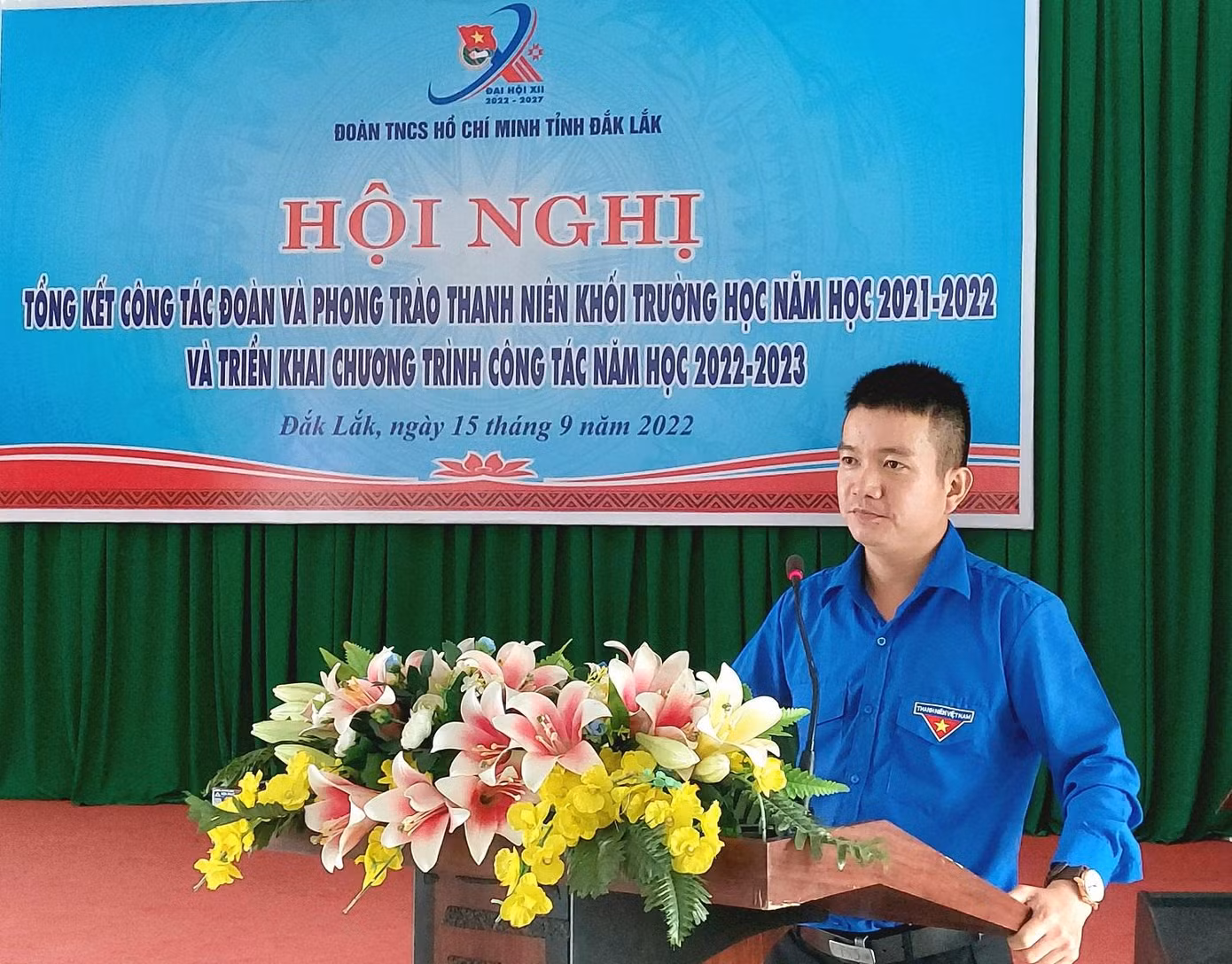 Anh Trần Doãn Tới, Phó bí thư tỉnh đoàn, Chủ tịch Hội đồng đội tỉnh chủ trì hội nghị Anh Trần Doãn Tới, Phó bí thư tỉnh đoàn, Chủ tịch Hội đồng đội tỉnh chủ trì hội nghị