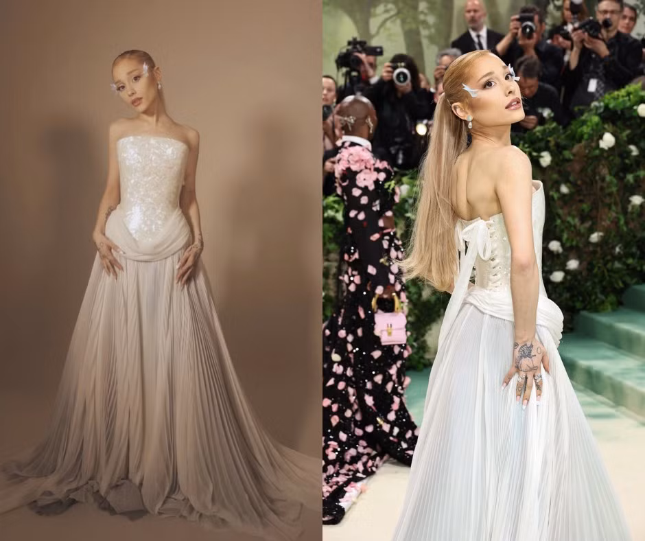 Ariana Grande diện bộ váy trắng tinh khôi tại sự kiện. Ariana Grande diện bộ váy trắng tinh khôi tại sự kiện.