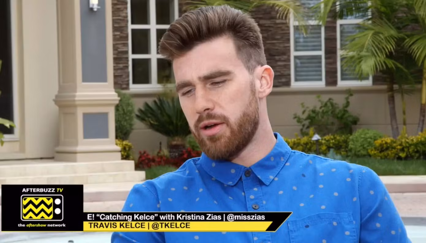 Travis Kelce trong cuộc phỏng vấn năm 2016. Travis Kelce trong cuộc phỏng vấn năm 2016.