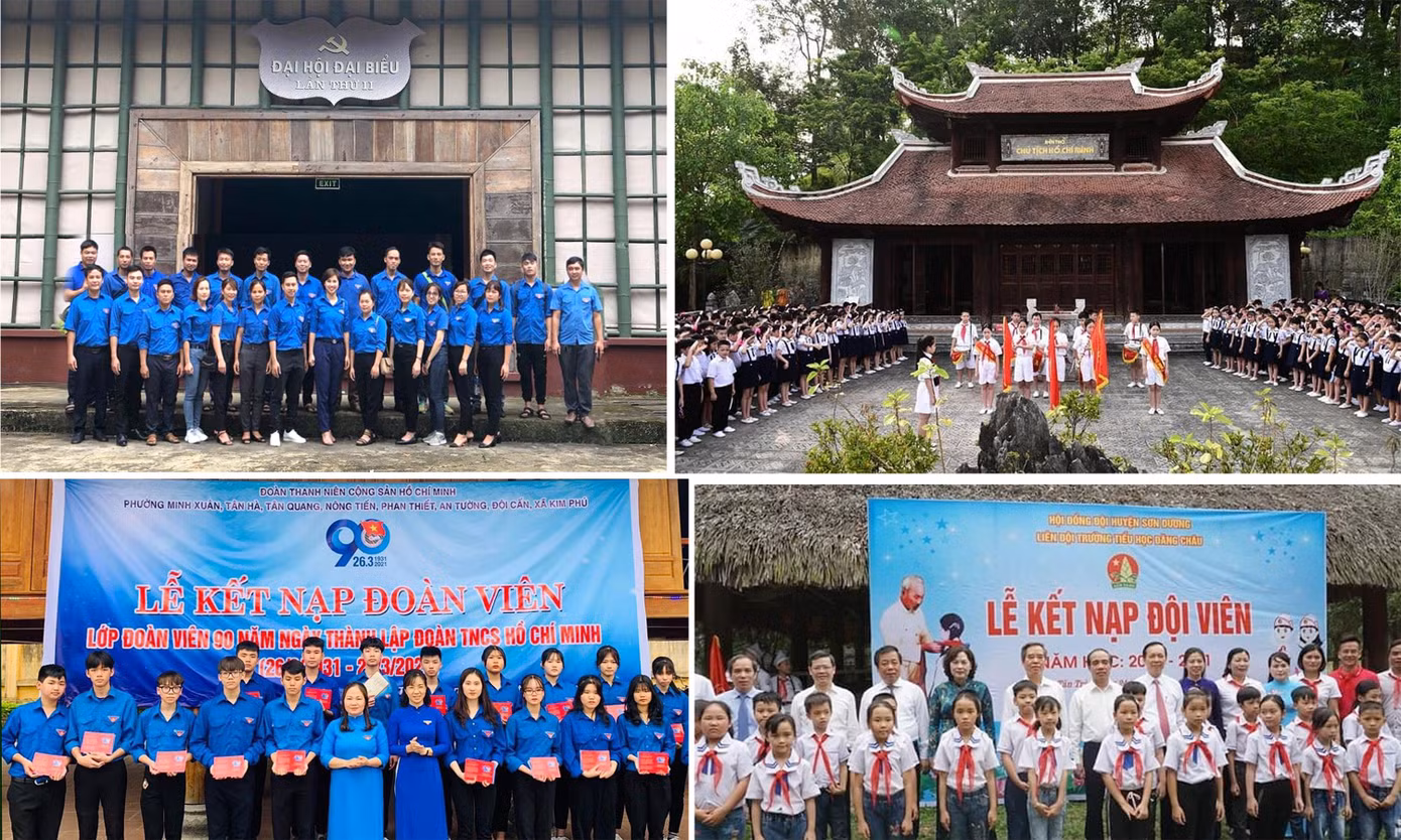 Mô hinh nhằm nâng cao chất lượng công tác giáo dục truyền thống quê hương cách mạng"Thủ đô khu giải phóng”, "Thủ đô kháng chiến". Ảnh: TĐTQ