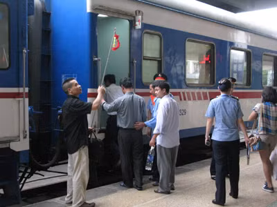 Một chuyến tàu liên vận quốc tế. Ảnh: Thu Thủy