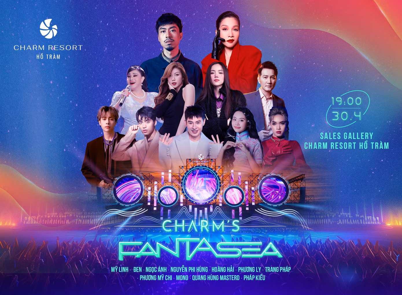 Dàn nghệ sĩ đình đám sẽ góp mặt tại đại nhạc hội Charm Fantasea 2024 Dàn nghệ sĩ đình đám sẽ góp mặt tại đại nhạc hội Charm Fantasea 2024