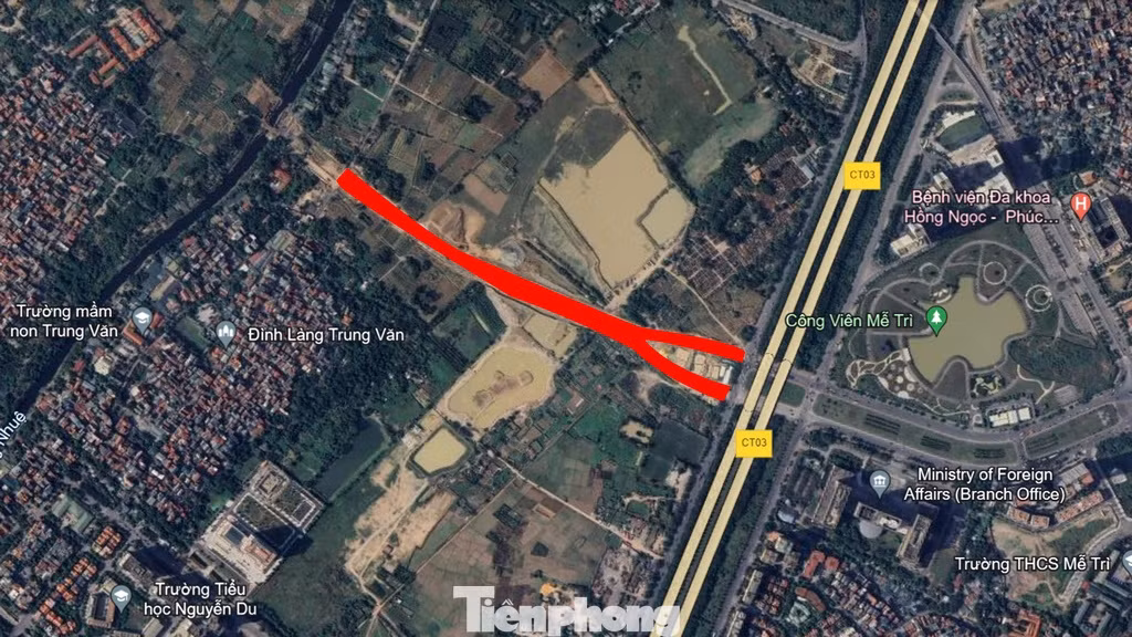 Công trình có tổng chiều dài hơn 2,6km, với diện tích sử dụng đất khoảng 11,86ha đi qua địa bàn 3 phường Mễ Trì, Trung Văn và Đại Mỗ (quận Nam Từ Liêm).
