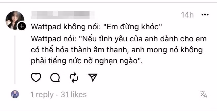 Wattpad nói: Nếu tình yêu của anh dành cho em có thể hóa thành âm thanh, anh mong nó không phải tiếng nức nở nghẹn ngào.