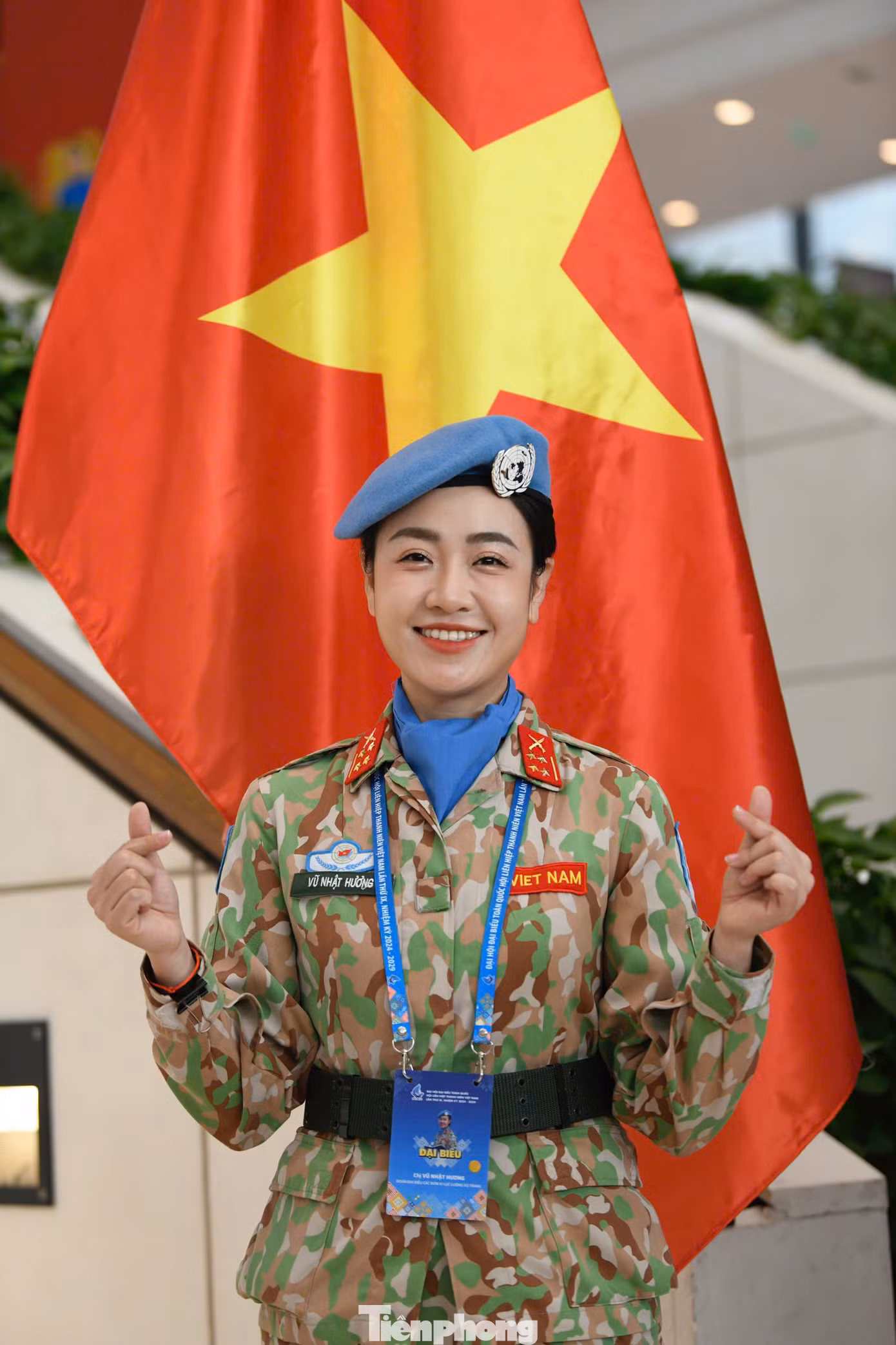Đại úy Vũ Nhật Hương là một trong những đại biểu thanh niên Quân đội tham dự Đại hội đại biểu toàn quốc Hội LHTN Việt Nam lần thứ IX. Ảnh: Như Ý Đại úy Vũ Nhật Hương là một trong những đại biểu thanh niên Quân đội tham dự Đại hội đại biểu toàn quốc Hội LHTN Việt Nam lần thứ IX. Ảnh: Như Ý