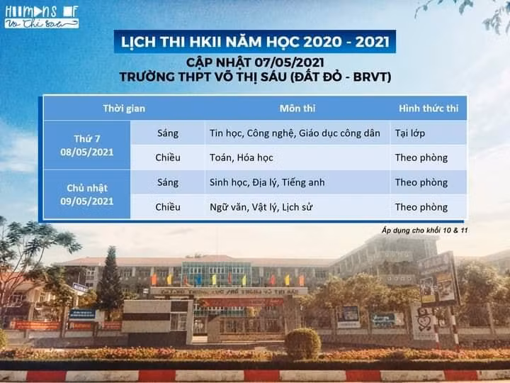 Nhiều địa phương tổ chức thi gấp để teen nghỉ hè sớm. (Ảnh: Humans of Vo Thi Sau)