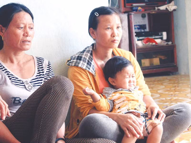 Con của thuyền trưởng Trần Hiền phải ở nhờ nhà nội mấy ngày qua Ảnh: Phú Đức 