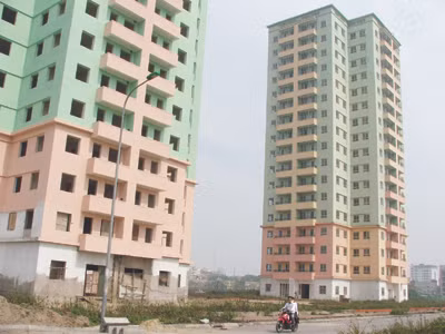 Khu đô thị Nam Trung Yên rất thiếu hạ tầng kỹ thuật, xã hội Ảnh: P.S