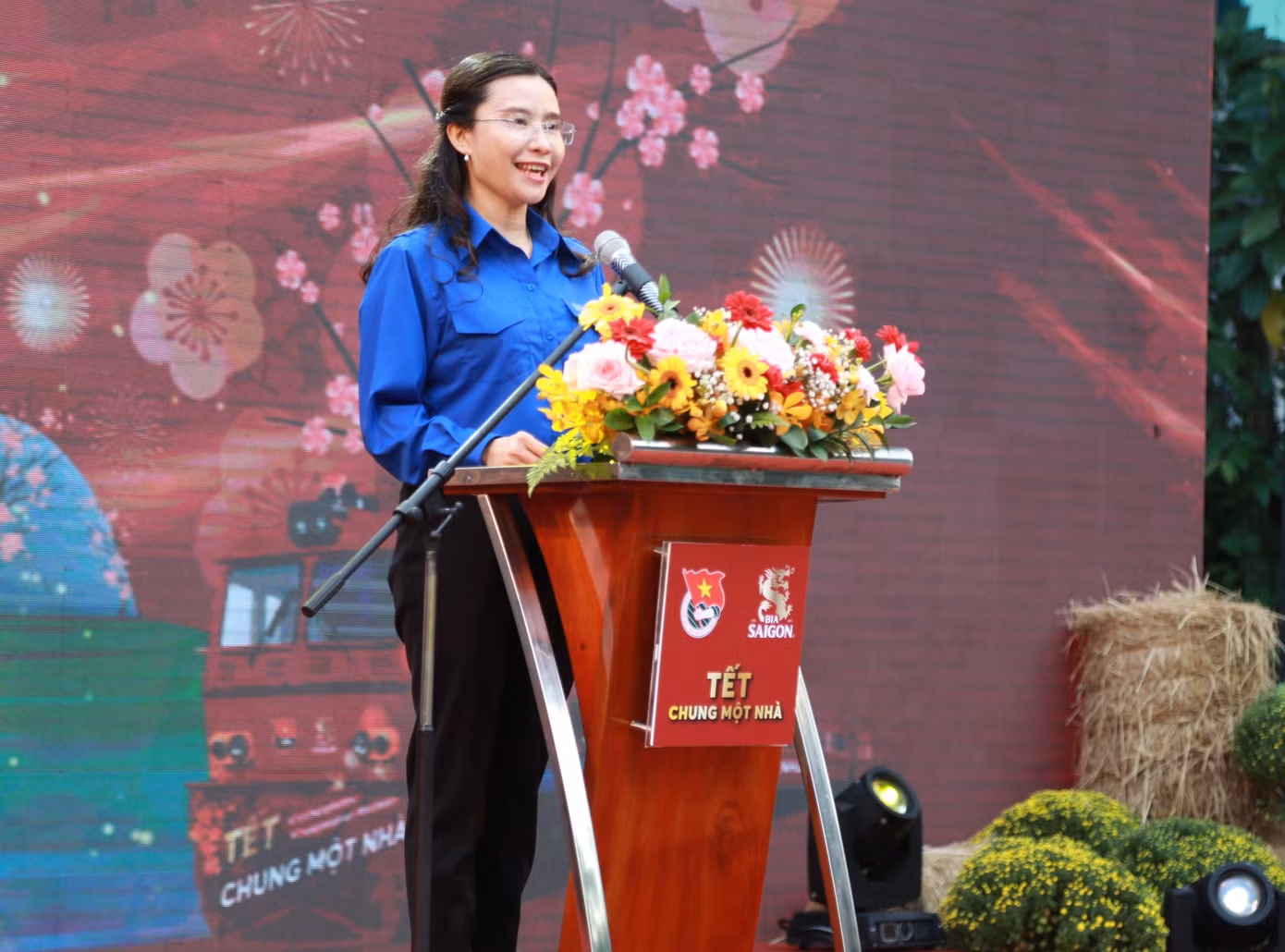 Bí thư T.Ư Đoàn Nguyễn Phạm Duy Trang phát biểu tại buổi lễ.