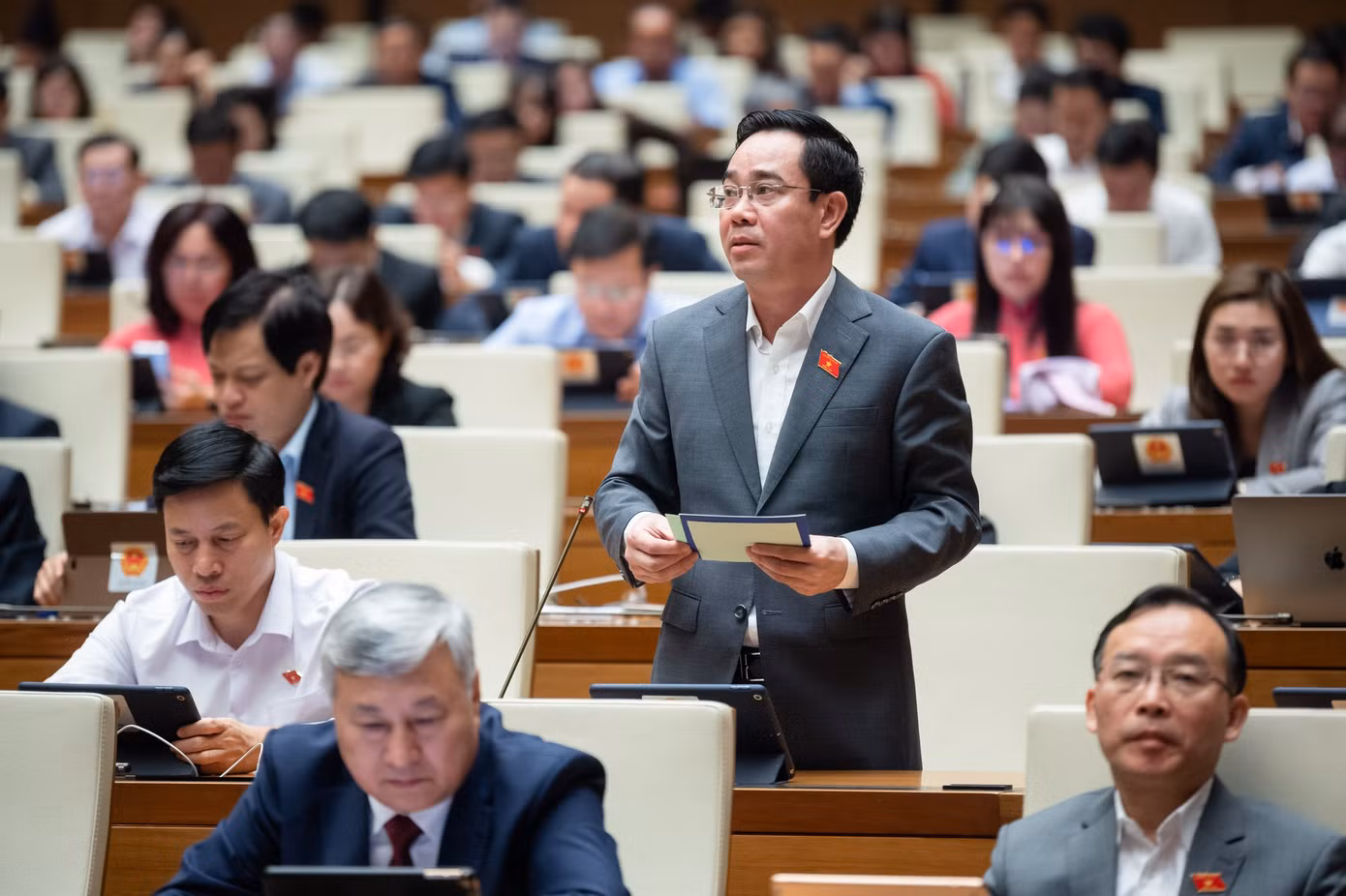 Đại biểu Nguyễn Văn Huy (Thái Bình). Ảnh Như Ý