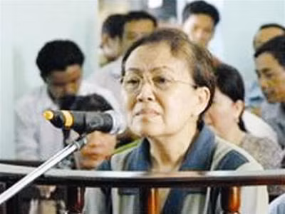 Chị Ba Sương tại tòa - Ảnh: T.L
