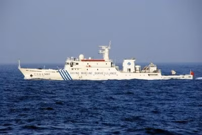 Một tàu hải giám của Trung Quốc trên vùng biển quanh quần đảo Điếu Ngư/Senkaku