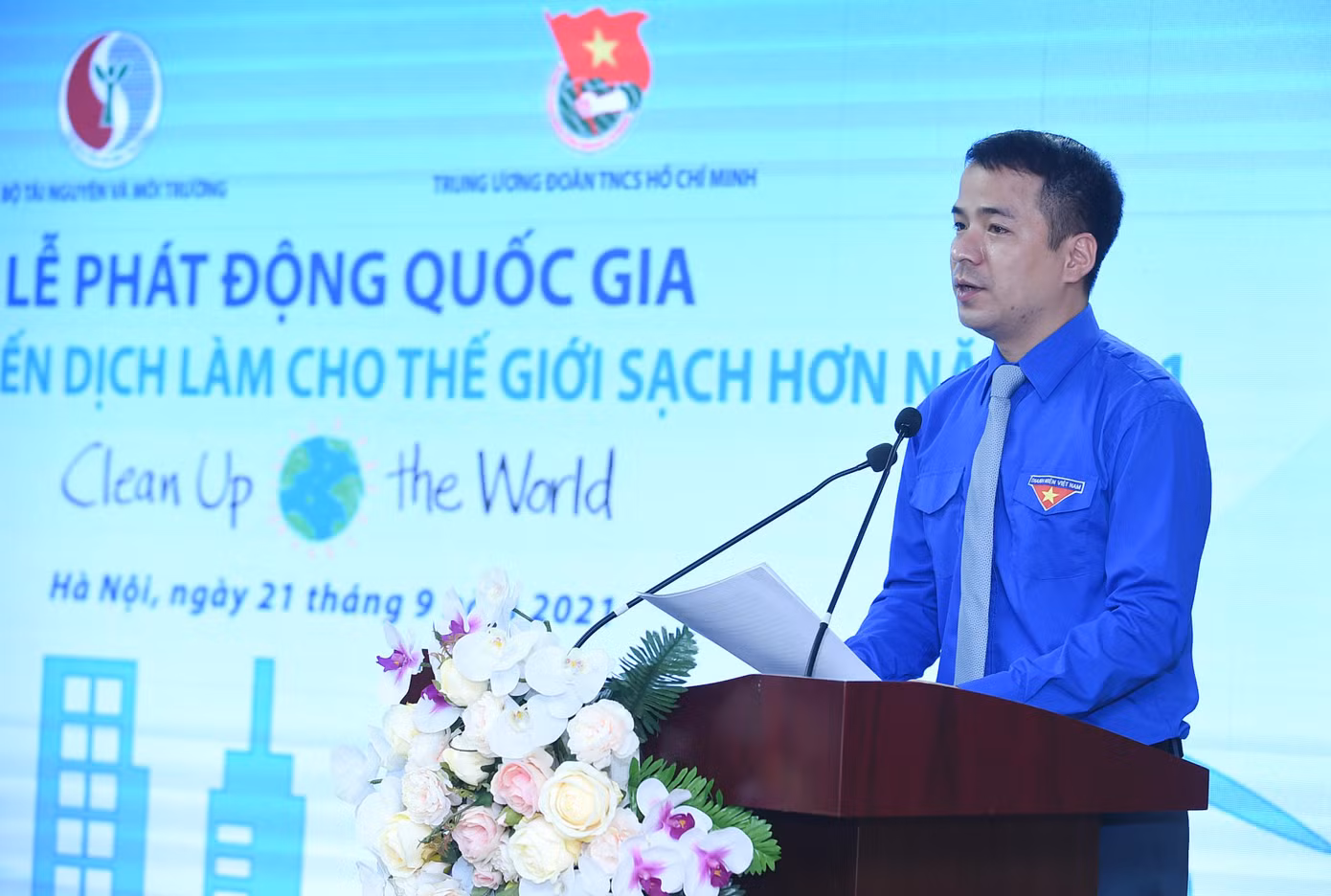 Bí thư T.Ư Đoàn Ngô Văn Cương phát biểu tại chương trình. Ảnh: Xuân Tùng Bí thư T.Ư Đoàn Ngô Văn Cương phát biểu tại chương trình. Ảnh: Xuân Tùng
