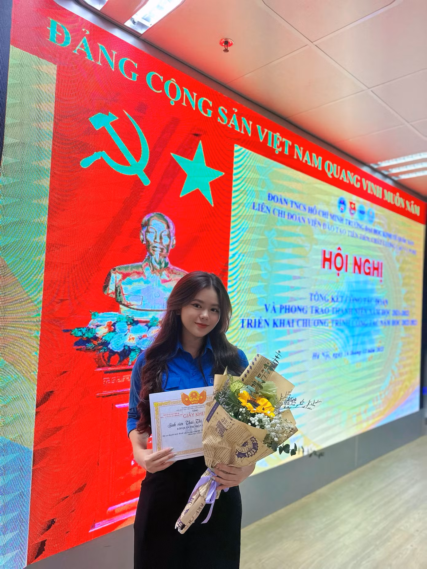 Thu Huyền nhận được nhiều thành tích trong học tập và công tác Đoàn - Hội.