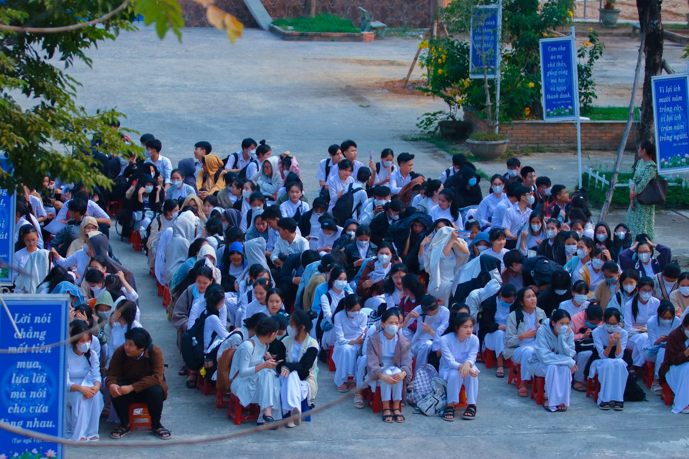 Đoàn viên, học sinh đã được quan sát toàn bộ nội dung phiên tòa xét xử.