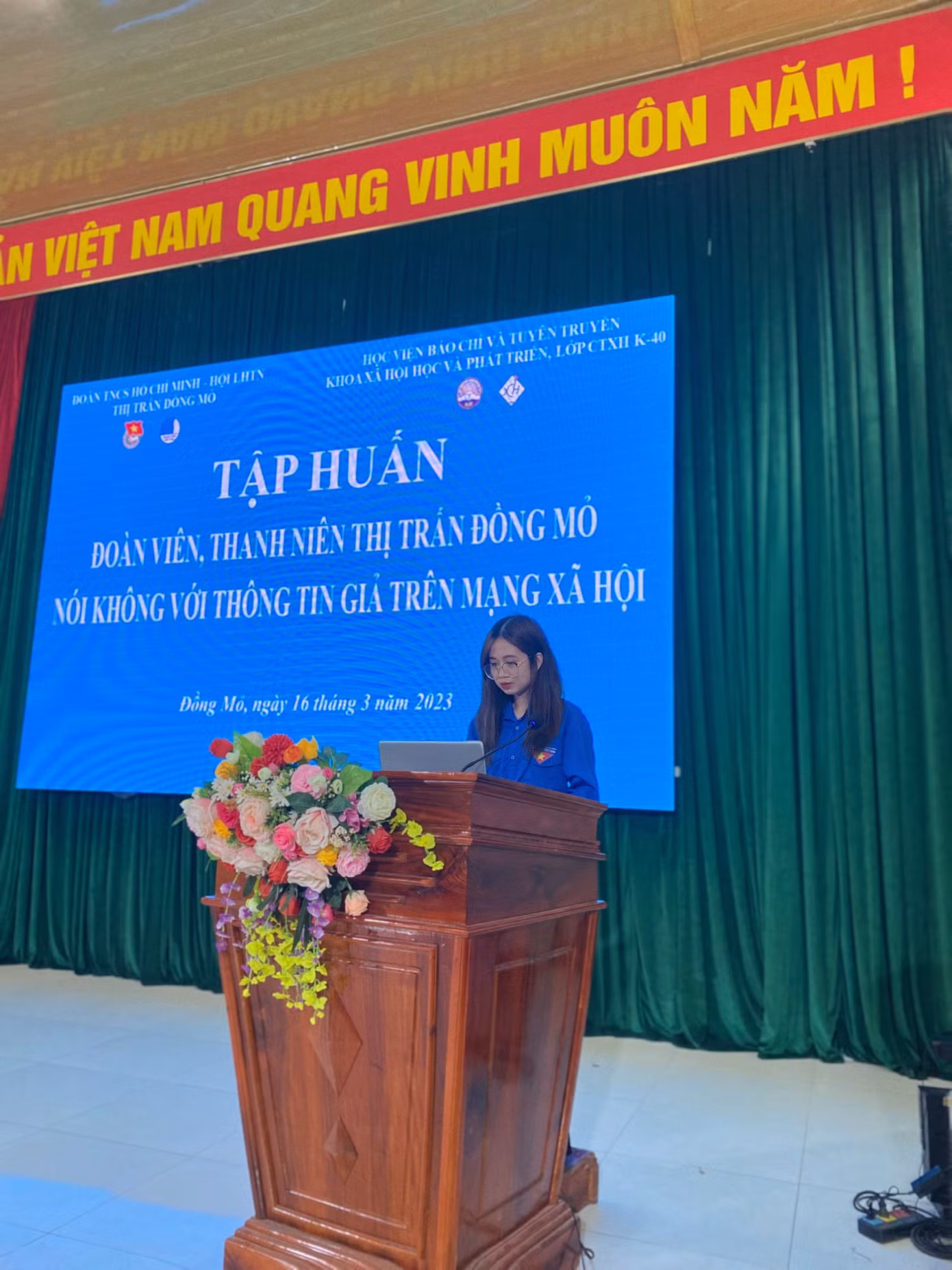 Tổ chức buổi tập huấn cho Đoàn viên tại thị trấn Đồng Mỏ, tỉnh Lạng Sơn.
