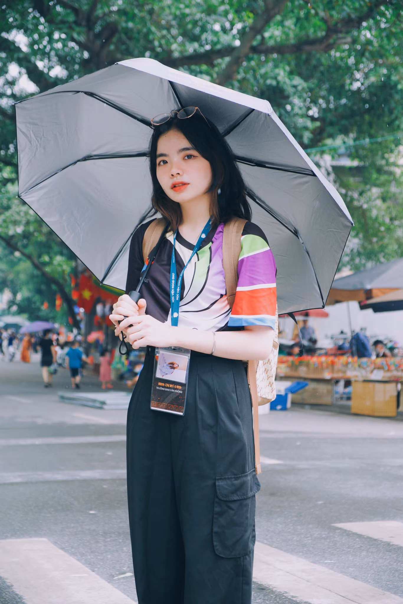 Mỹ Oanh đang là Phó Chủ tịch Hội Sinh viên Học viện Ngoại giao.