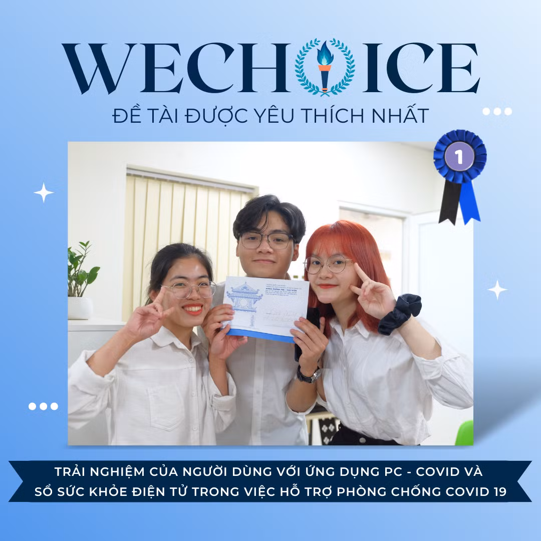 Hải và nhóm bạn nhận giải thưởng “Đề tài được yêu thích nhất WECHOICE” trong khuôn khổ Giải thưởng nghiên cứu khoa học sinh viên "Ngọn đuốc xanh” của Trường Đại học Khoa học Xã hội và Nhân văn, Đại học Quốc gia Hà Nội