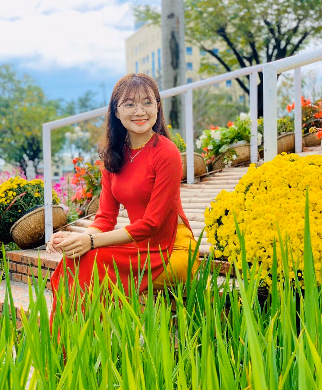 Cô Mai Thị Lệ Huyền – giáo viên môn Địa lý Trường Trung học phổ thông Chuyên Nguyễn Bỉnh Khiêm, tỉnh Quảng Nam. Ảnh: NVCC