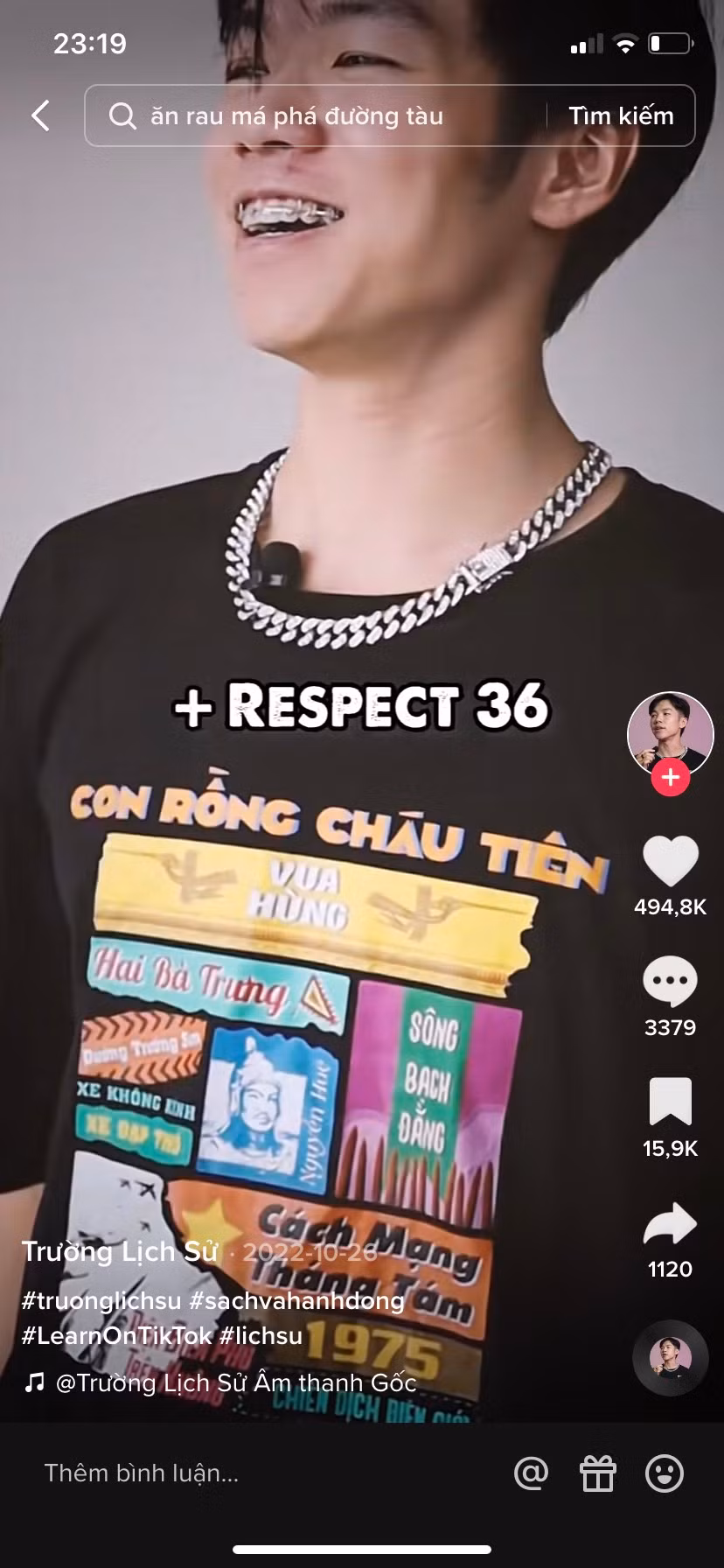 Video dài 24 giây nhưng lượt xem lên tới 5,2 triệu kể về mảnh đất Thanh Hóa cùng câu chuyện “Ăn rau má, phá đường tàu” giúp mọi người hiểu đúng về câu nói này và quan trọng hơn hết là gắn kết mọi người hơn.