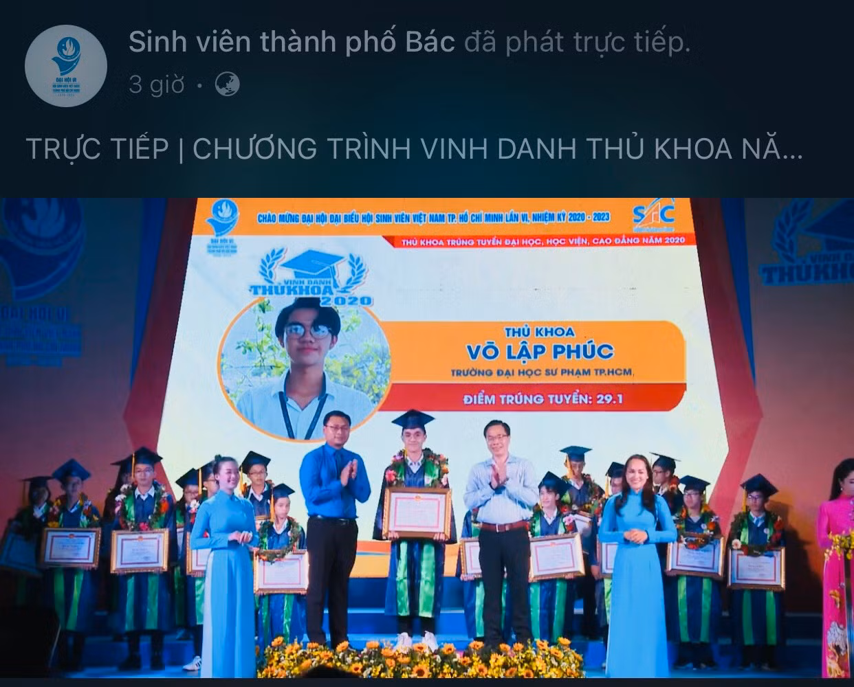 Năm 2020, Phúc vinh dự là Thủ khoa đầu vào của Trường. Năm 2020, Phúc vinh dự là Thủ khoa đầu vào của Trường.