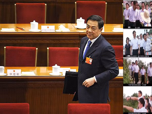 Bạc Hy Lai lúc còn ở chính trường và hình ảnh trên CNTV hồi đầu tháng 6 