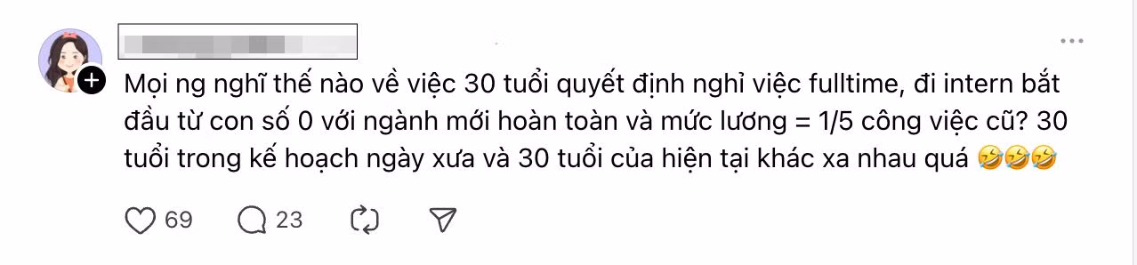 Netizen thoải mái cởi mở chia sẻ về công việc trên Threads. Ảnh: MXH Threads