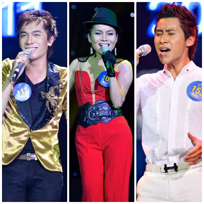 Ba thí sinh nhạc nhẹ vào chung kết xếp hạng (từ trái sang): Việt Anh, Thúy Trang, Huy Quyết. Ảnh: Đông Hiếu