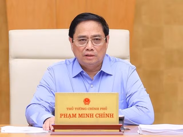 Thủ tướng Phạm Minh Chính chủ trì phiên họp xây dựng pháp luật. Ảnh Nhật Bắc