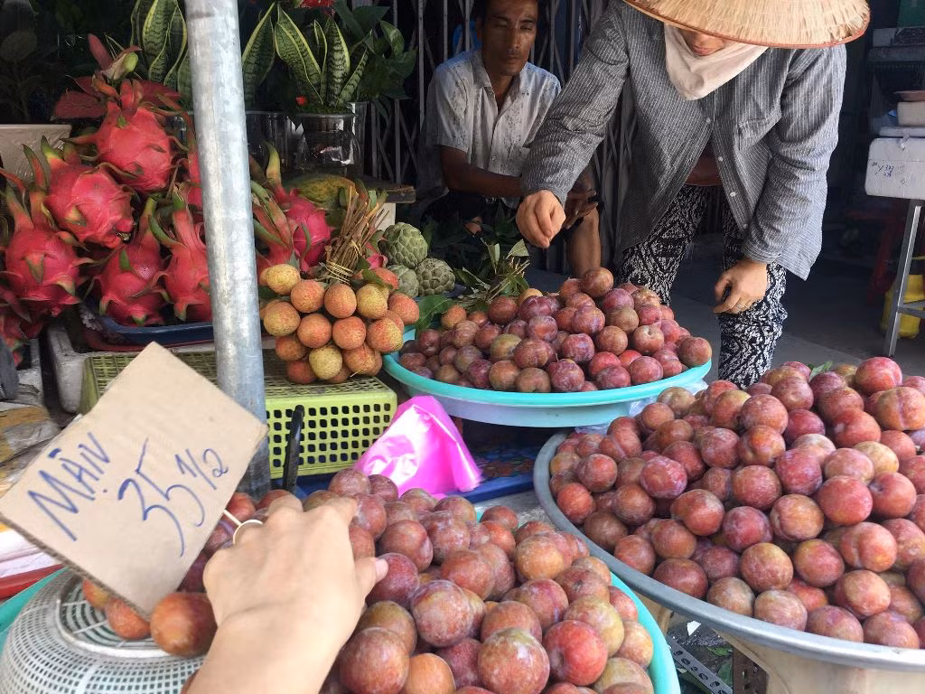 Mận hậu giá rẻ bán ngập chợ Sài Gòn ảnh 1