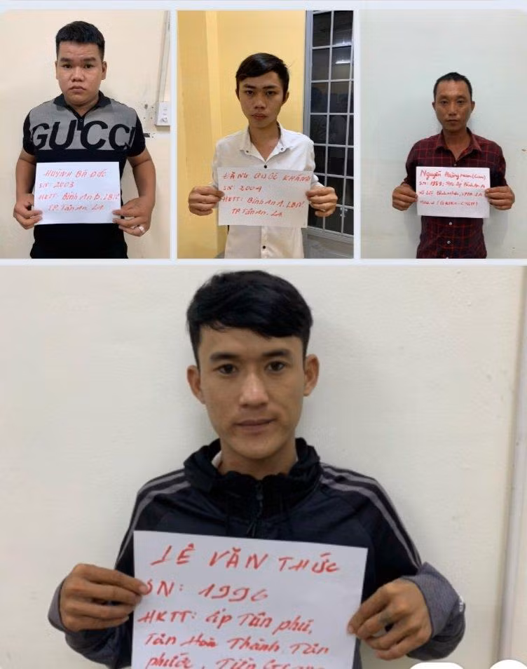 Nhóm đối tượng liên quan đến vụ việc. Ảnh: Công an cung cấp