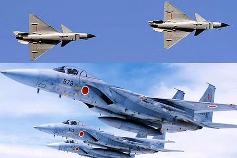 Một số diễn đàn về quân sự đưa máy bay Thành Đô J-10 (Chengdu J-10, ảnh trên) của Trung Quốc và Đại bàng F-15 (F-15 Eagle) của Nhật Bản ra so sánh về sức chiến đấu. Ảnh: Linskysplace
