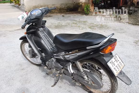 Chiếc máy được Công an huyện thu giữ 