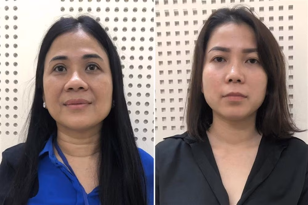 Bị can Mai Thị Hồng Hạnh (trái) Nguyễn Thị Như Phương, Phó giám đốc Xuyên Việt Oil. Ảnh: BỘ CÔNG AN Bị can Mai Thị Hồng Hạnh (trái) Nguyễn Thị Như Phương, Phó giám đốc Xuyên Việt Oil. Ảnh: BỘ CÔNG AN