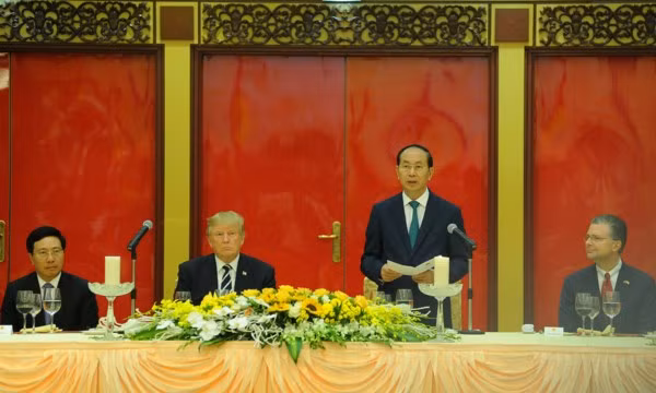 Chủ tịch nước Trần Đại Quang chiêu đãi Tổng thống Donald Trump ảnh 5