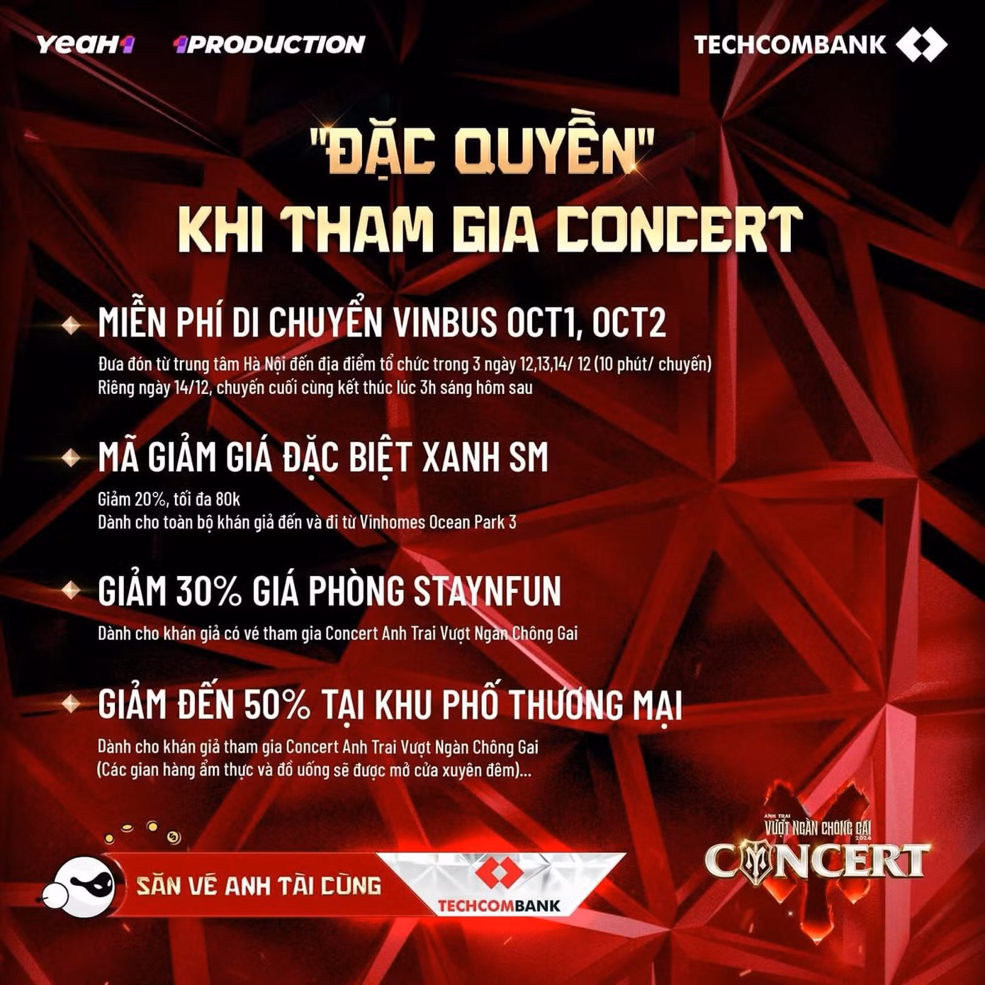 Ê-kíp Anh Trai Vượt Ngàn Chông Gai công bố một loạt các lựa chọn bắt xe đến Vinhomes Ocean Park 3 với ưu đãi "khủng" dành cho khán giả.