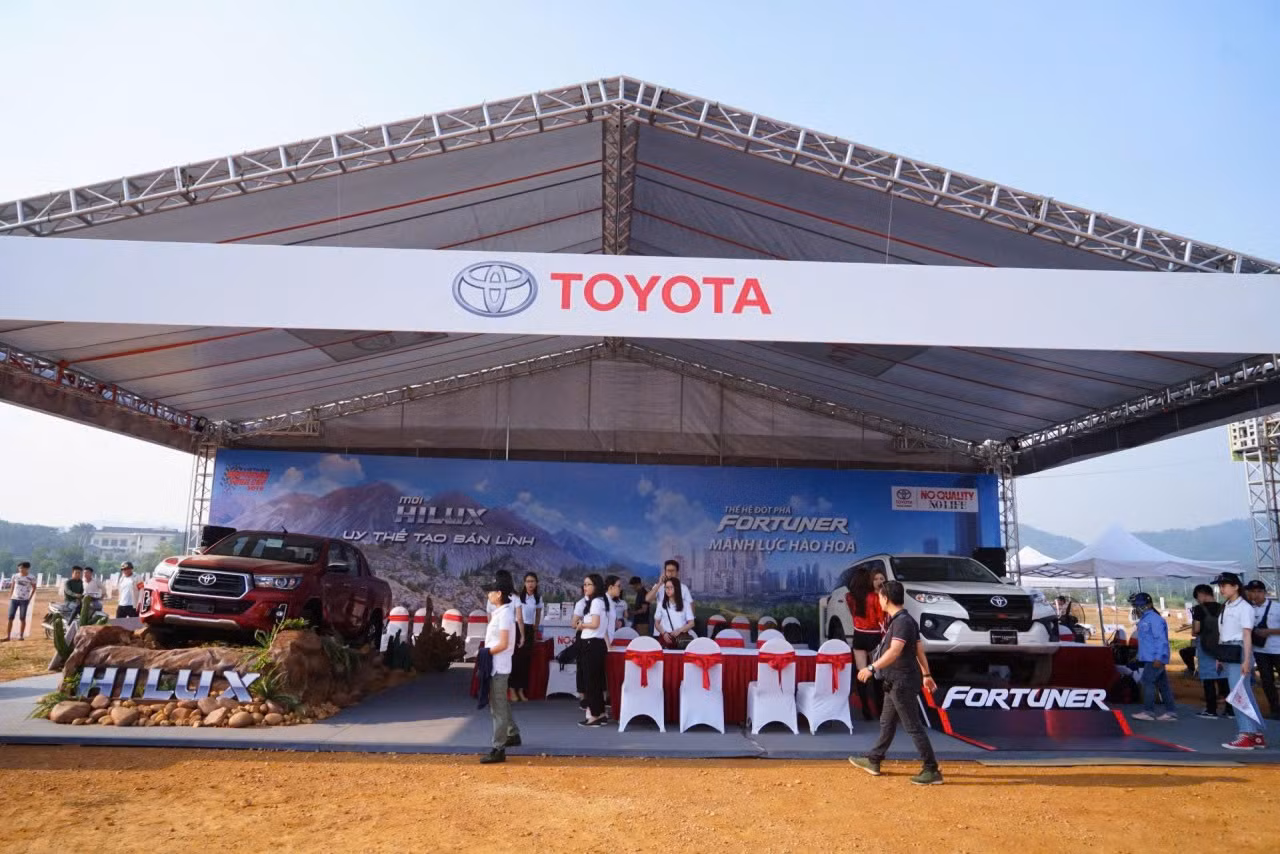 Gian hàng Toyota với nhiều hoạt động hấp dẫn tại VOC.