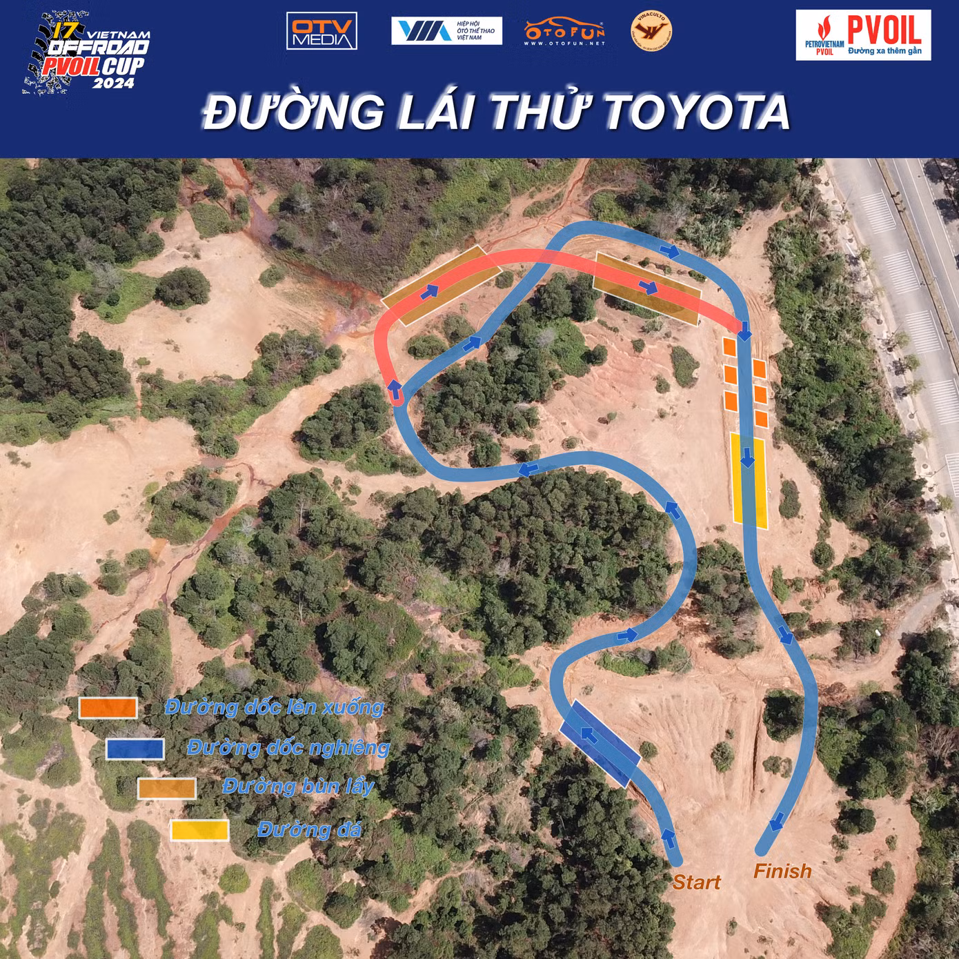 Đường lái thử Toyota tại PVOIL VOC 2024.
