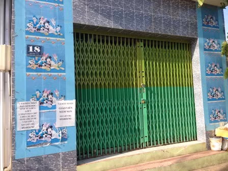 Cơ sở mầm non tư thục Phương Anh đã ngưng hoạt động. Ảnh: Dân Trí
