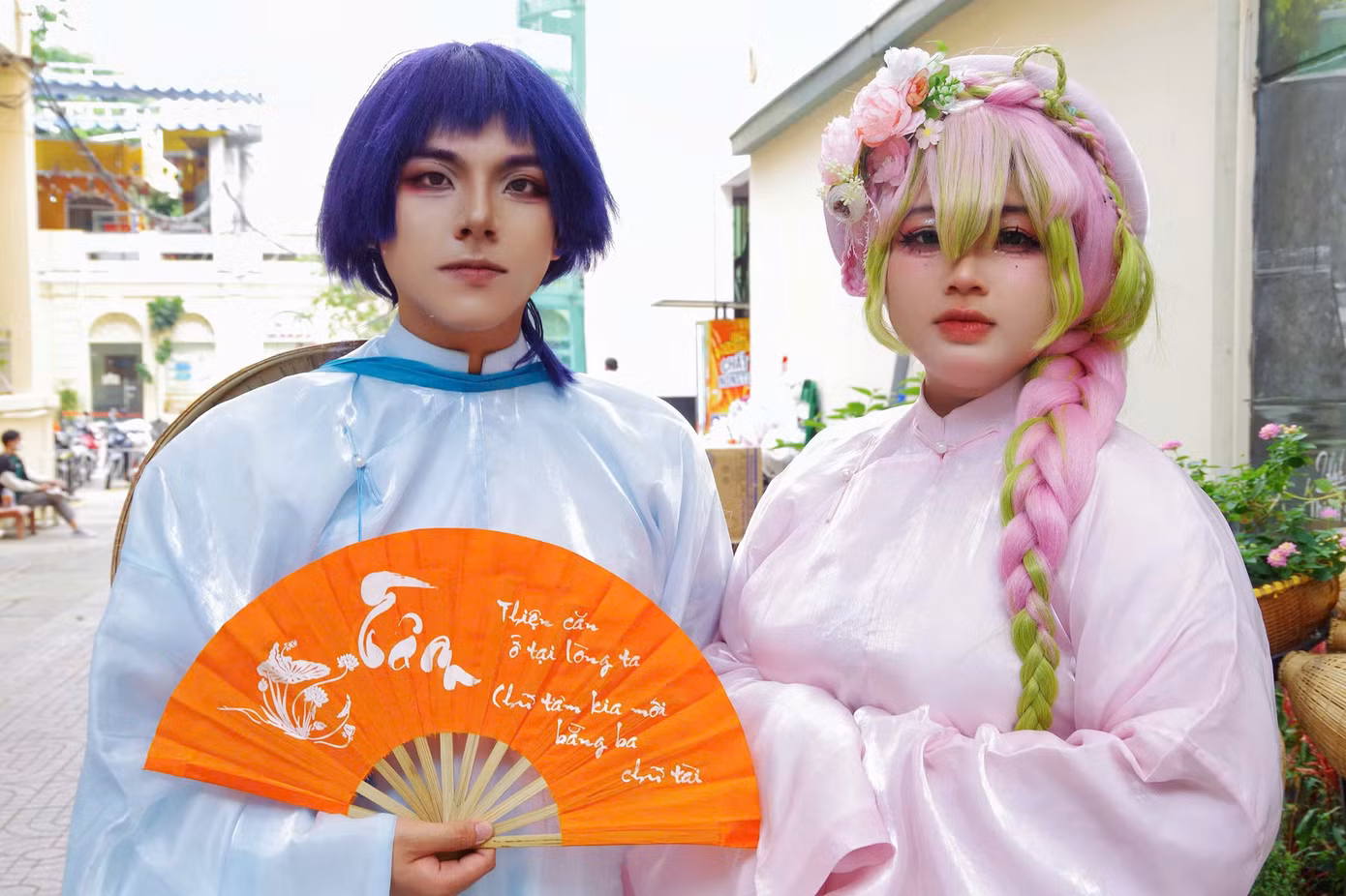 Cosplay kết hợp cùng Việt phục là một trong những xu hướng hoà trộn giữa nét đẹp truyền thống và sáng tạo cá nhân. (Ảnh: Mỹ Uyên) Cosplay kết hợp cùng Việt phục là một trong những xu hướng hoà trộn giữa nét đẹp truyền thống và sáng tạo cá nhân. (Ảnh: Mỹ Uyên)