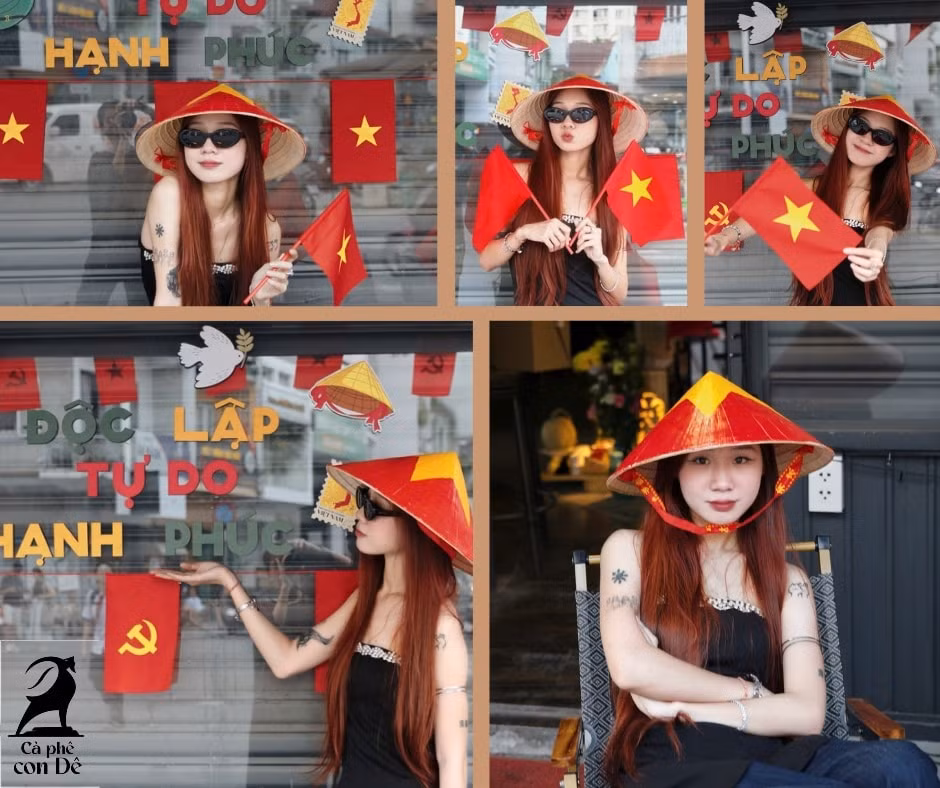 Đồ uống được chăm chút về mặt hình ảnh lẫn ý nghĩa, trở thành điểm cộng giúp những quán cà phê này “lọt vào mắt xanh” của Gen Z. Ảnh: Cà phê con Dê, @ienbao__,