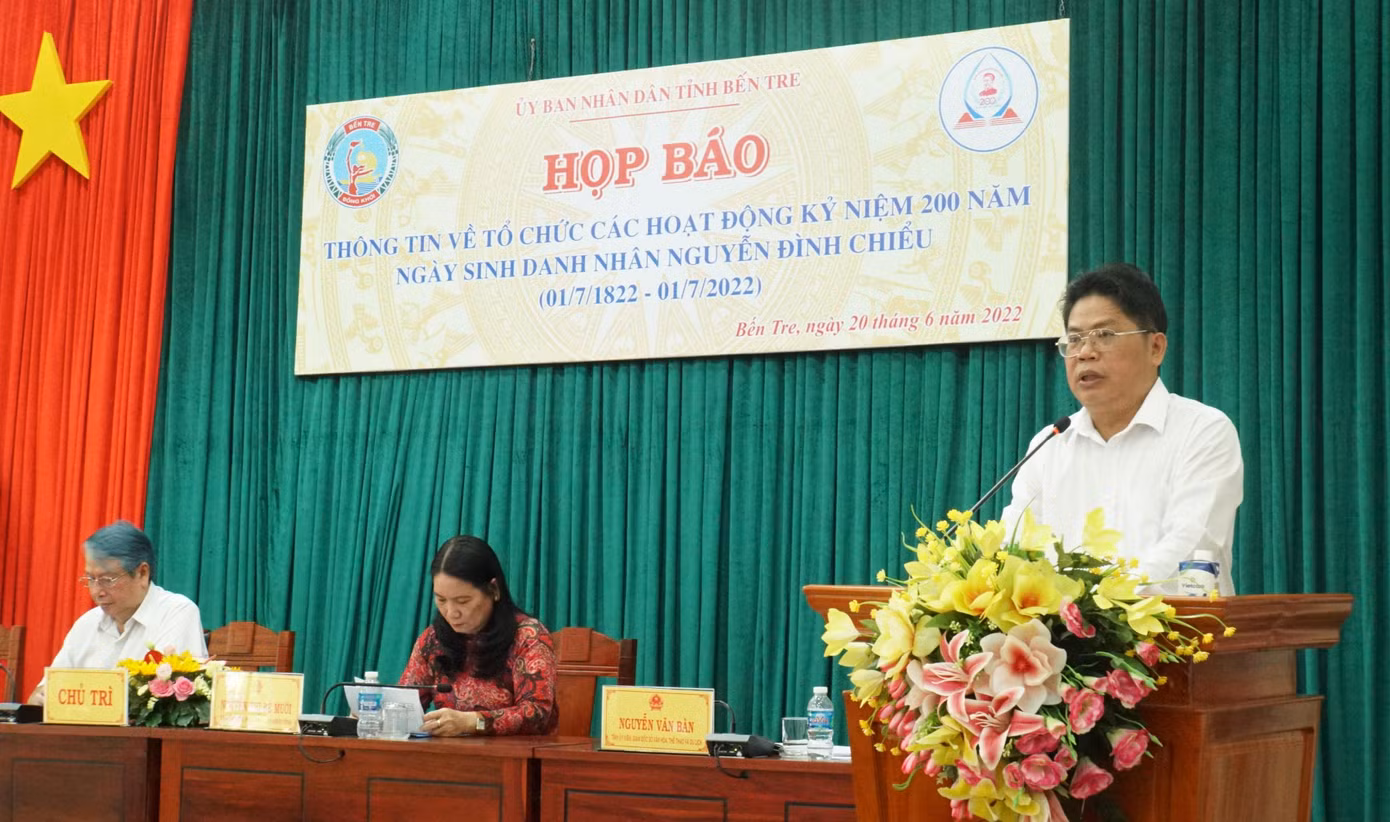 Ông Nguyễn Văn Bàn, Giám đốc Sở VH&TTDL Bến Tre phát biểu. - Ảnh: Hòa Hội Ông Nguyễn Văn Bàn, Giám đốc Sở VH&TTDL Bến Tre phát biểu. - Ảnh: Hòa Hội