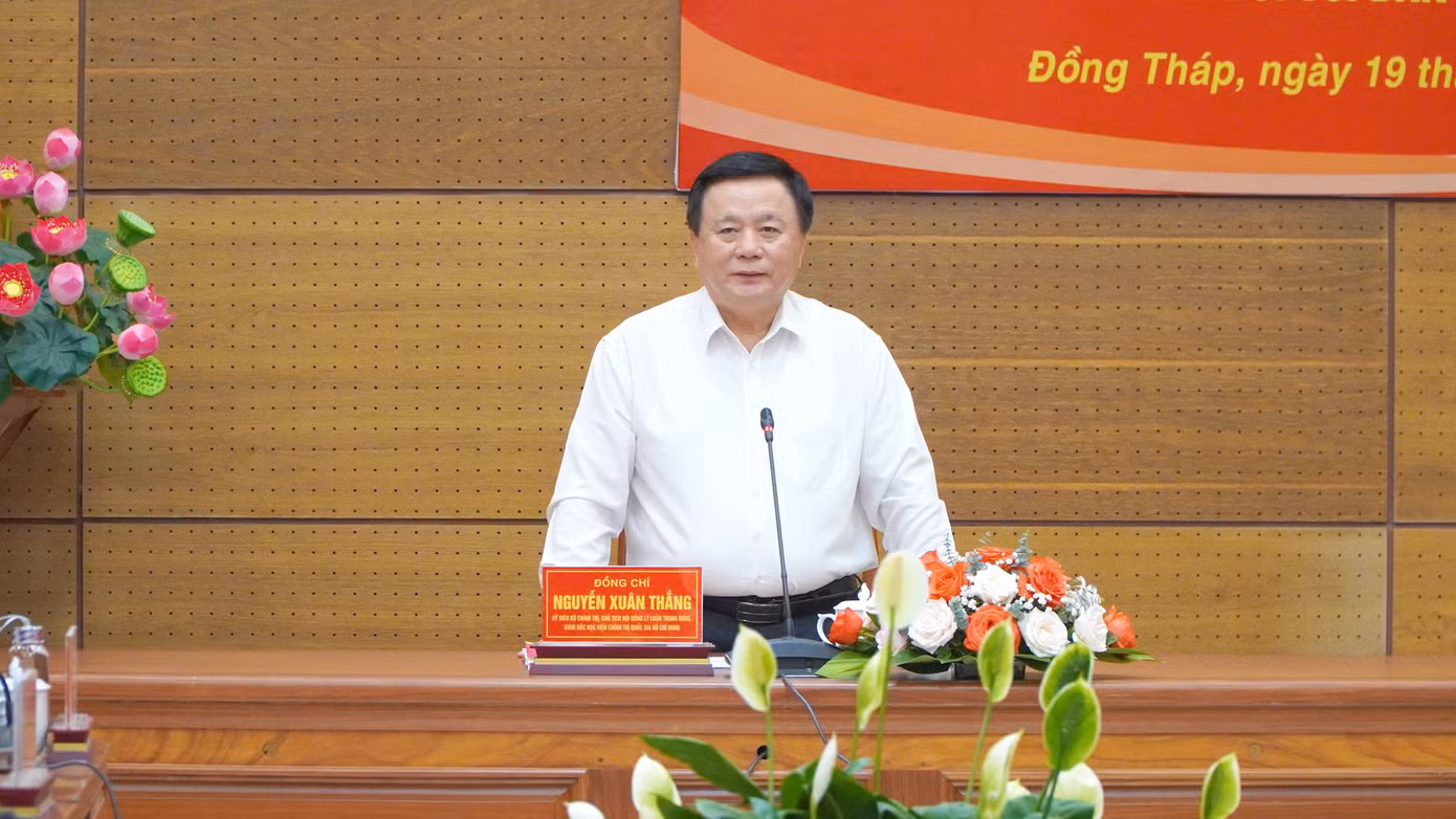 Ông Nguyễn Xuân Thắng phát biểu tại buổi làm việc